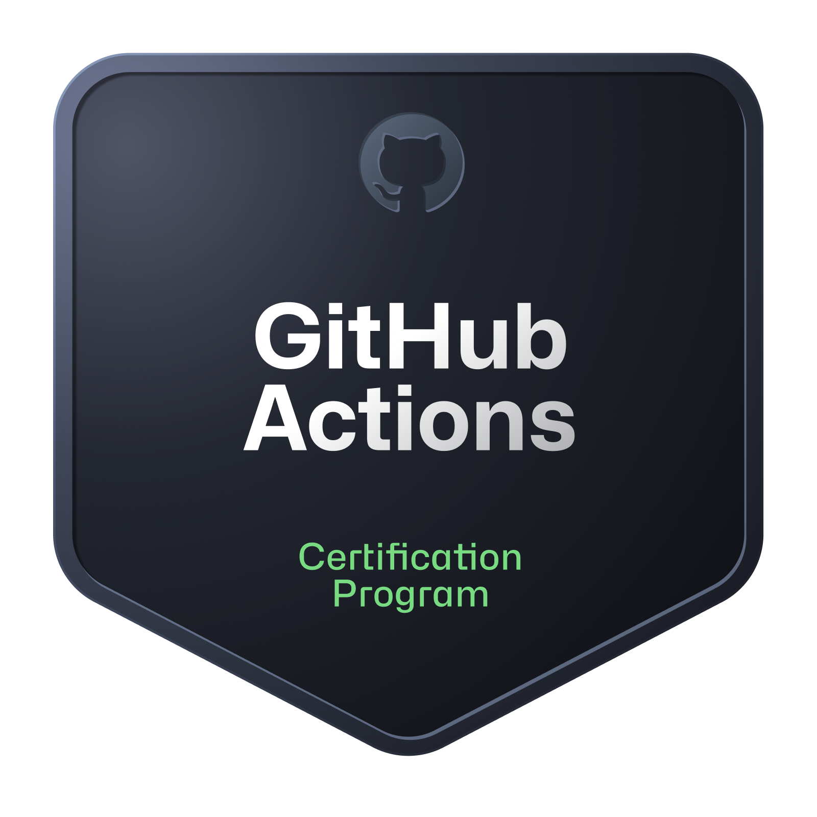GitHub Actions Certificate Badge